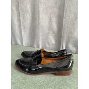 Franco Sarto Black Patent Leather Penny Loafers - Women’s Size 11M